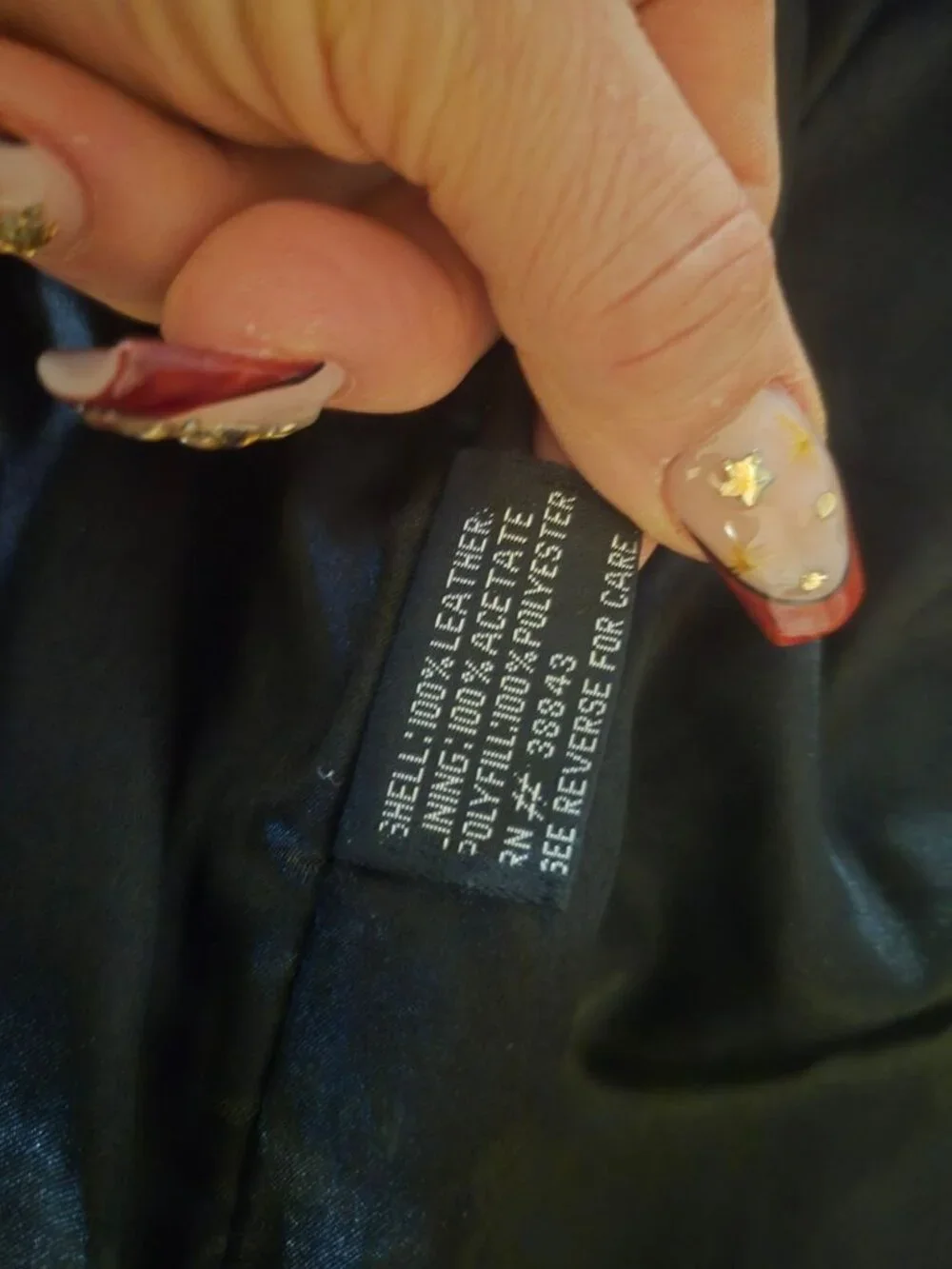Vintage Izzi Black Leather Hooded Zip-Up Jacket Medium - Picture 6 of 8